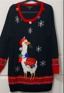 33 Degrees Christmas Llama Tunic - XXL